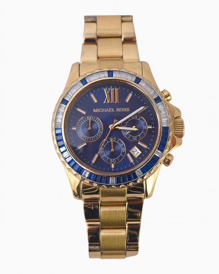 Relógio Michael Kors original Everest Chronoghaph Navy dourado